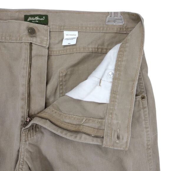 Eddie Bauer Men's 35x32 Khaki Denim Straight Leg Cargo Jeans, Outdoors Gorpcore - Picture 4 of 5